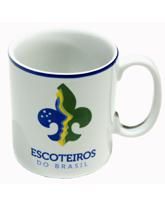 CANECA EM PORÇELANA COM FLOR DE LIS-cód 12478